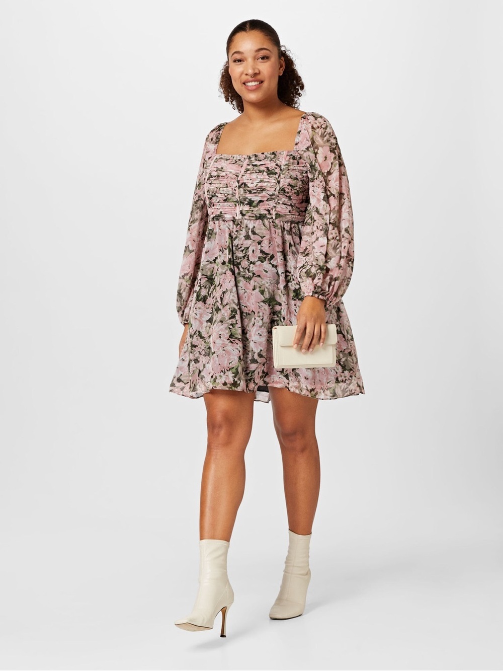 BNWT Ever New Curve Dress 'Romana' Pink Floral Mini Dress | Size 22